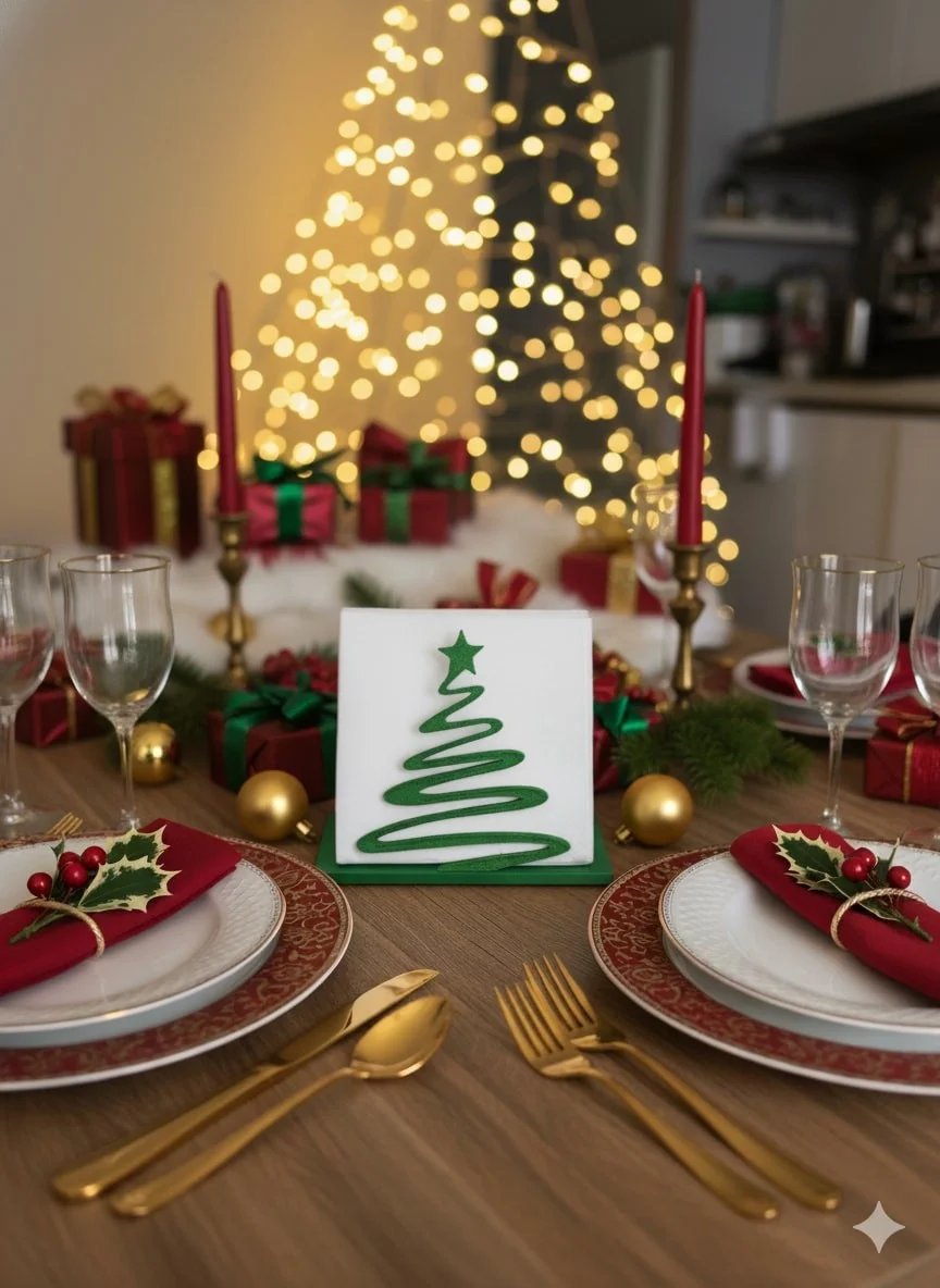 Christmas Tree Napkin Holder for Festive Table Decor photo 3