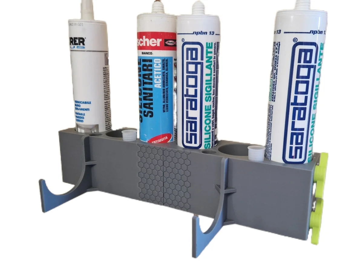 Caulking Gun & Sealant Cartridge Storage Rack for Workshop Wall photo 1