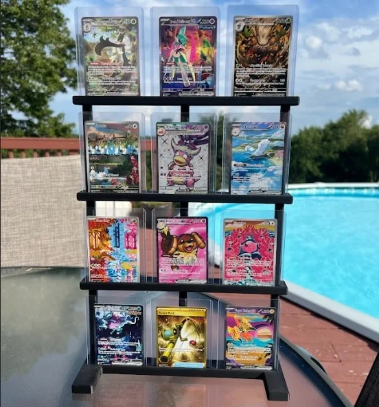 Top Loader Card Display Stand for Trading Cards – Modular Multi-Row