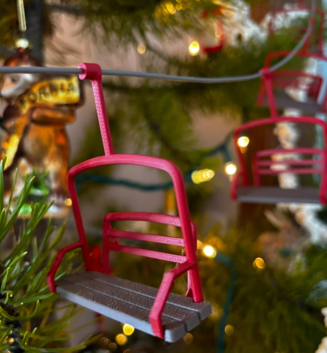 Christmas Tree Ornament Miniature Chairlift Hanging Decoration for Xmas Tree photo 3