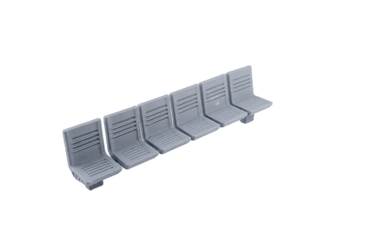 Railway Station Bench for Model Railway Layouts H0 Scale 1:87 photo 2