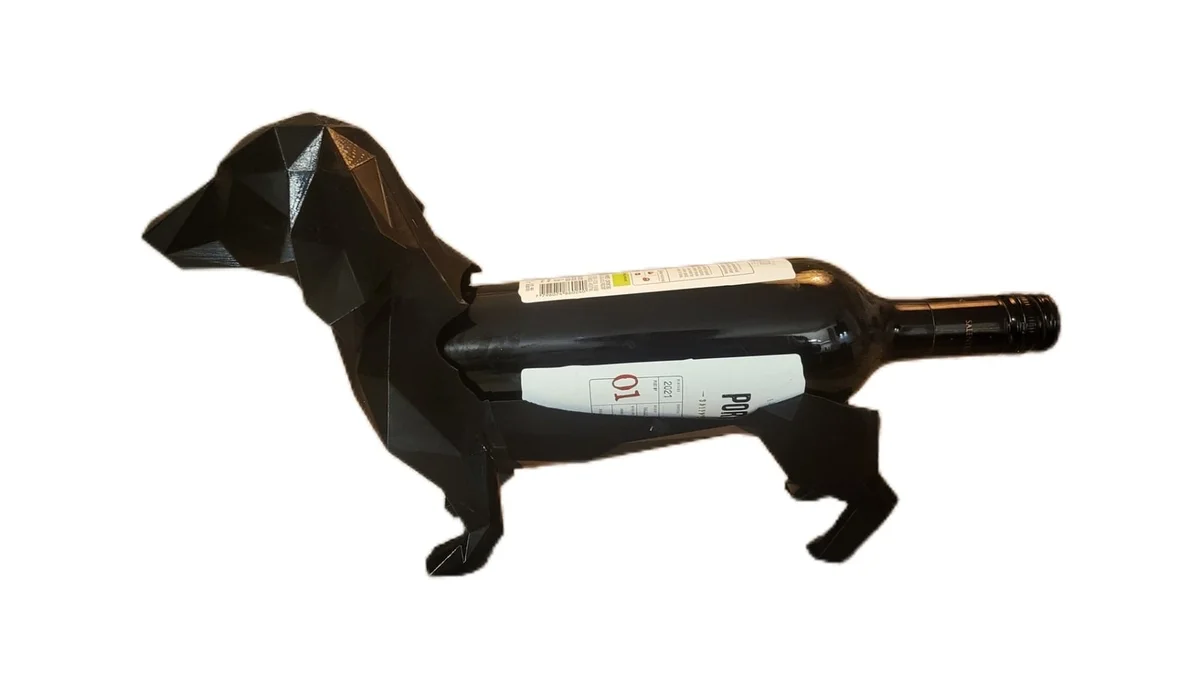 Wine Bottle Holder for Standard Wine Bottles Dog Shaped Bar Kitchen Decor Gift photo 3