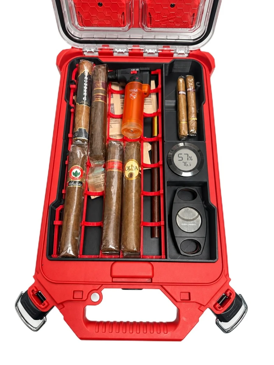 Milwaukee Packout Insert Liner for 10 Cigars Travel Humidor Hygrometer Boveda photo 1