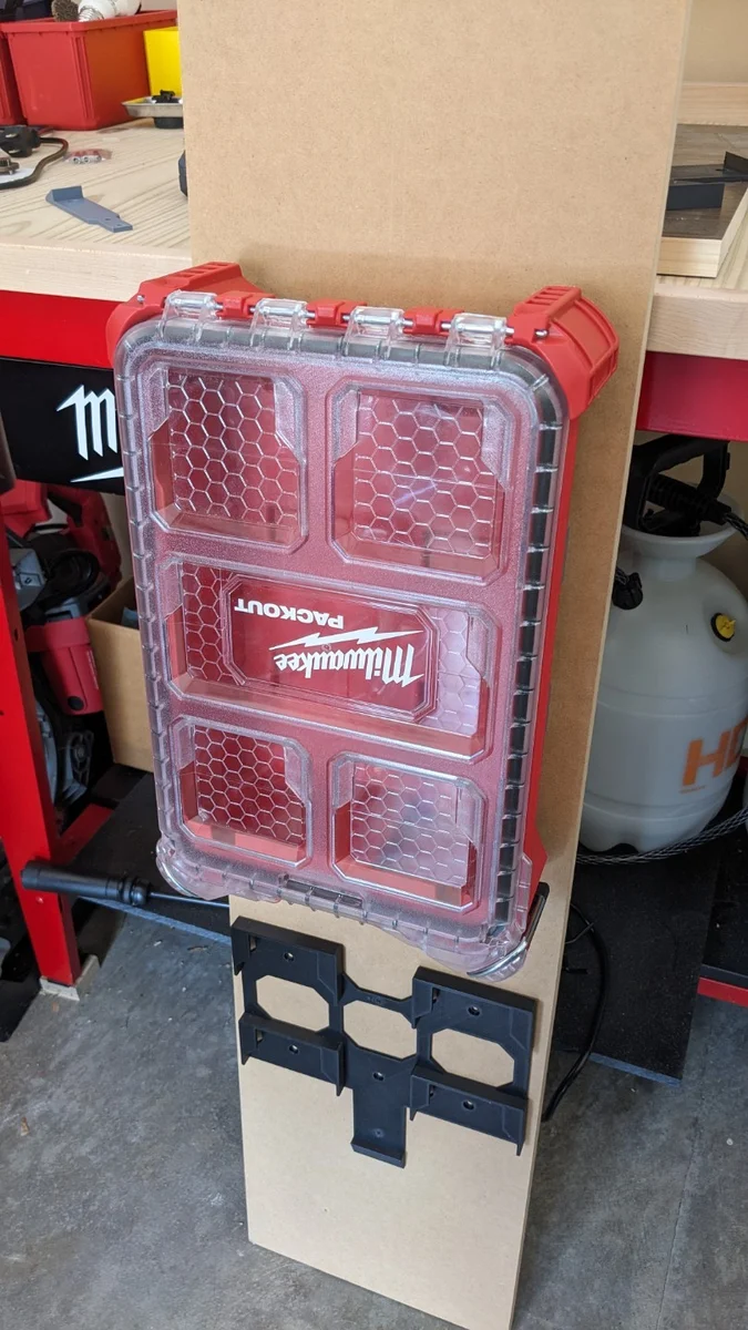 Milwaukee Packout Compact Organiser Locking Wall Mount Bracket Garage Workshop photo 1