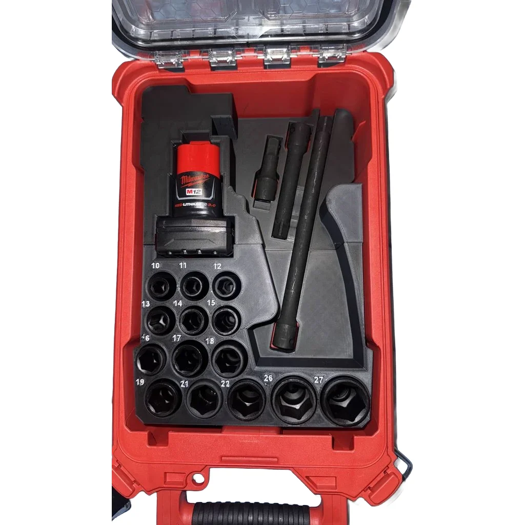 Milwaukee Packout Insert Liner for M12 1/2" Stubby Impact Wrench &amp; Socket Set photo 2