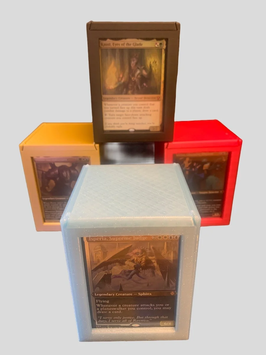 100 Card Deck Box - MTG Commander | Stackable | Window Display | Various Colours photo 1