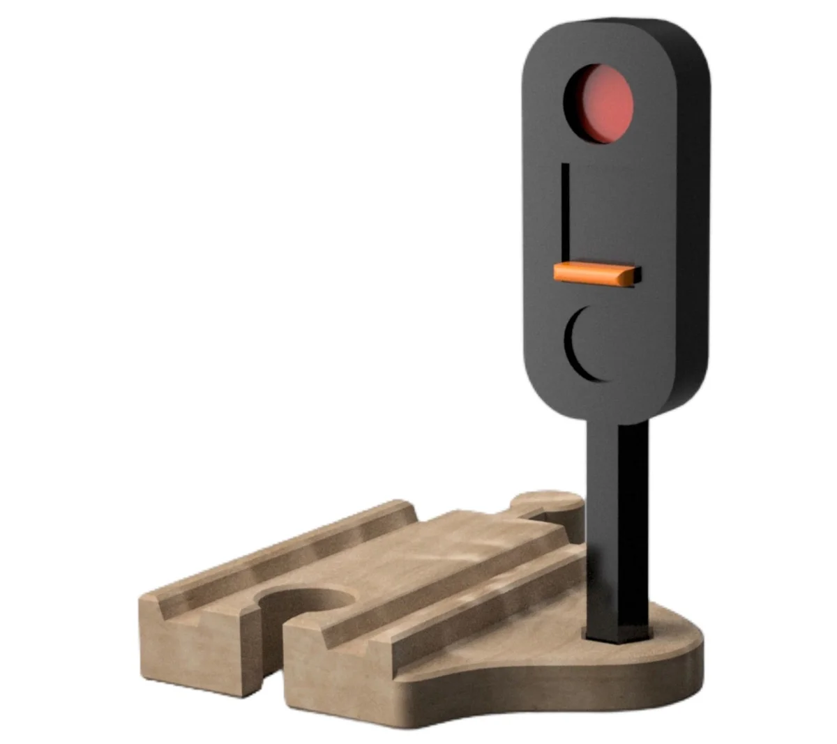 Wooden Train Traffic Light for IKEA LILLABO and Brio Toy Tracks photo 3