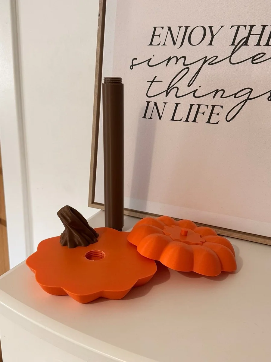 Pumpkin Kitchen Roll Holder for Autumn Kitchen Decor photo 3