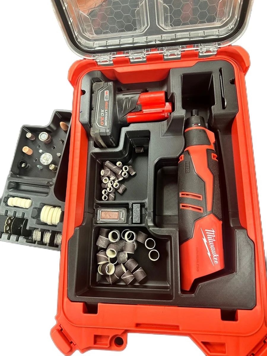 Milwaukee Packout Insert Liner for M12 Brushless Rotary Tool, Battery & Bits photo 8