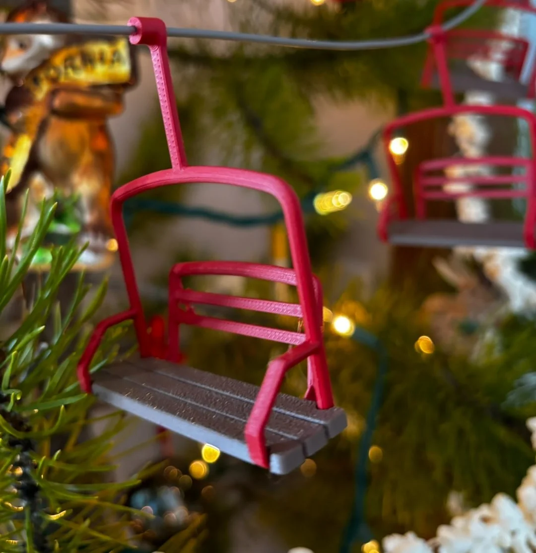 Christmas Tree Ornament Miniature Chairlift Hanging Decoration for Xmas Tree photo 4