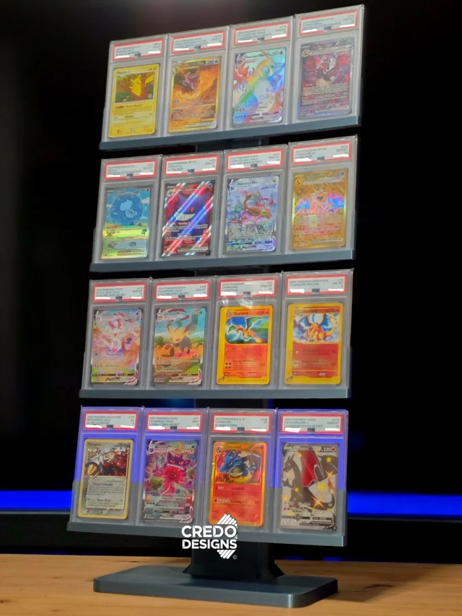 PSA Graded Card Slab Display Stand 4x4 4x3 4x2 Pokemon TCG Sports Cards photo 1