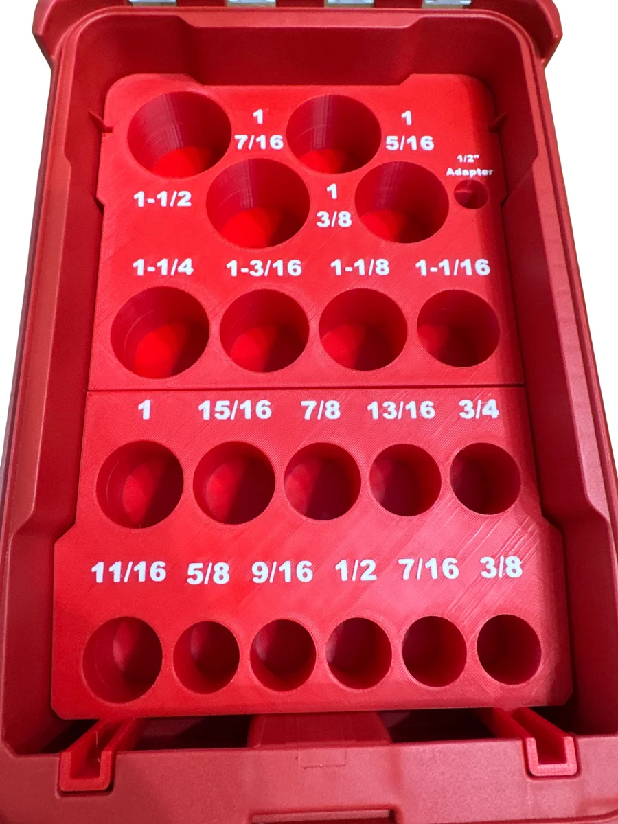 Milwaukee Packout Insert Liner for 19pc 1/2" SAE Deep Impact Socket Set Organise photo 2