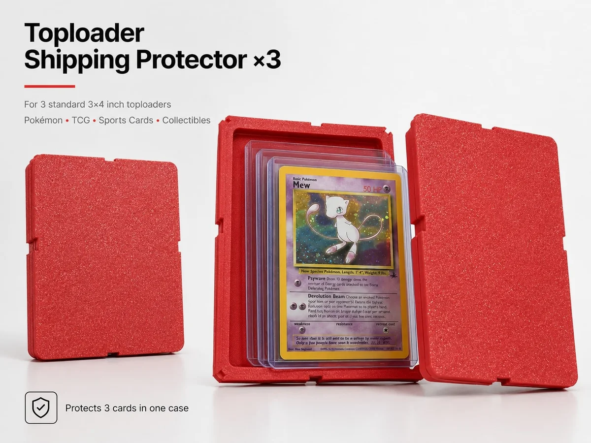 Toploader Shipping Protector Liner for 3 Standard 3x4 Inch Trading Card Holders photo 1
