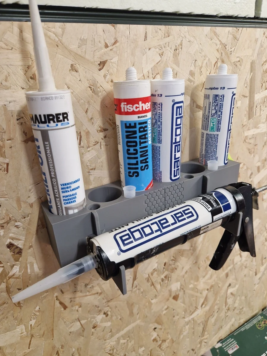 Caulking Gun & Sealant Cartridge Storage Rack for Workshop Wall photo 3