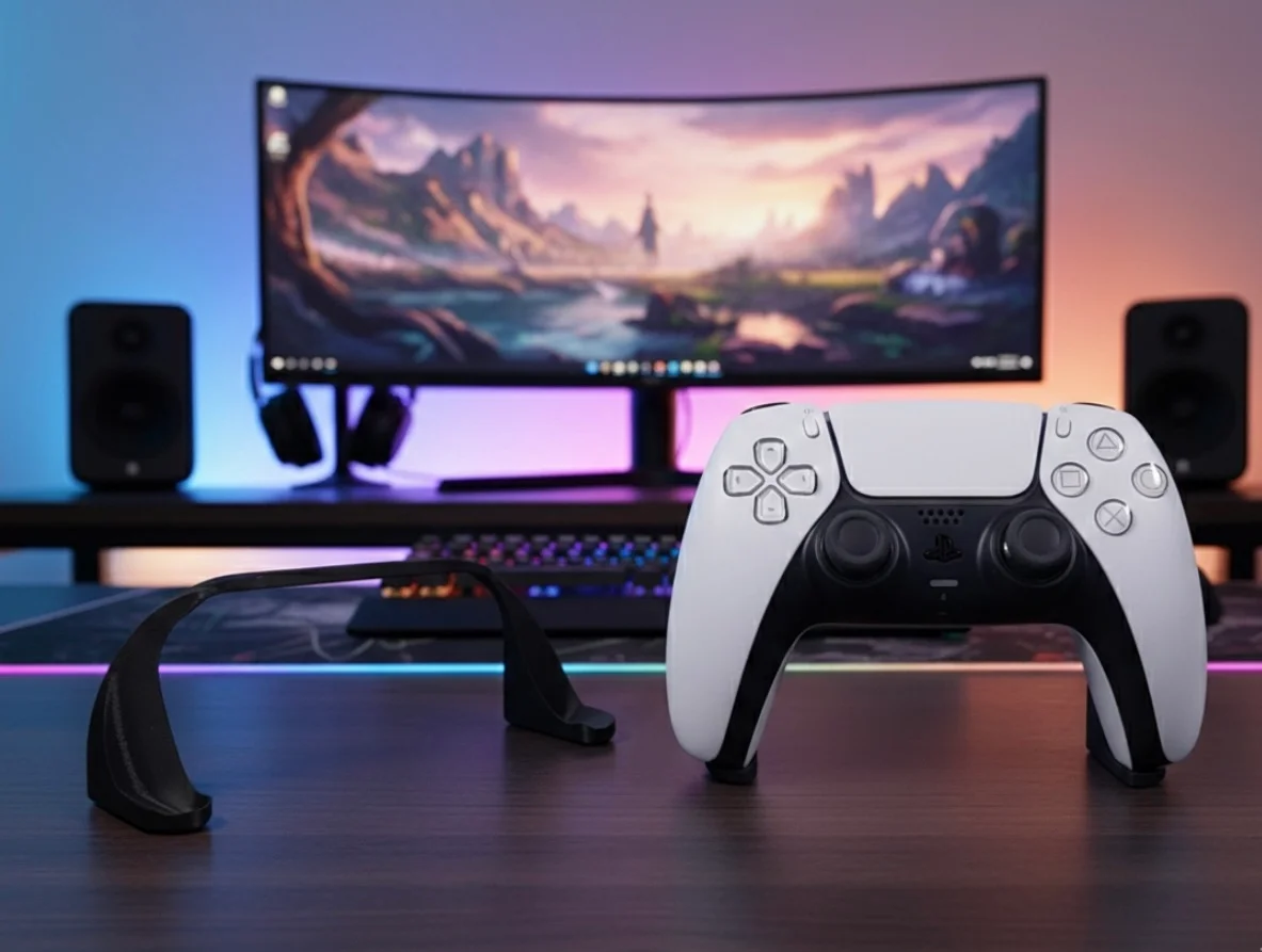 2 x PS5 Controller Stand - Invisible Minimalist DualSense Mount - 3D Scanned photo 1