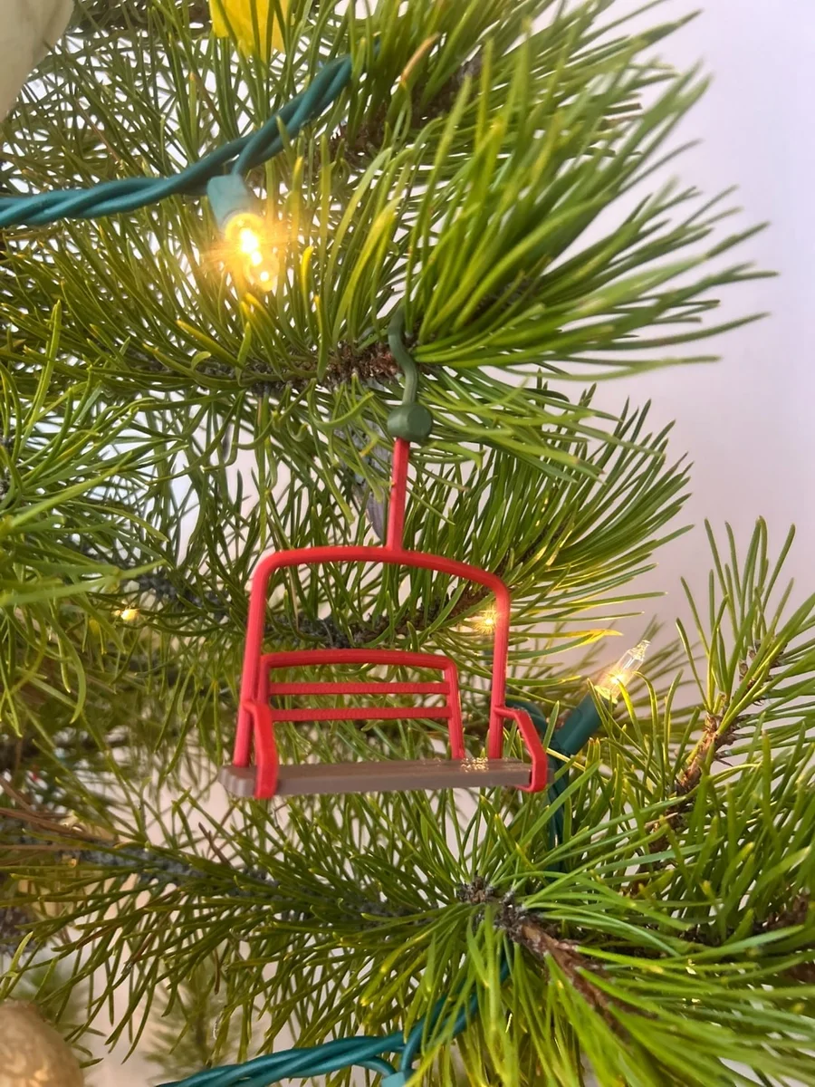 Christmas Tree Ornament Miniature Chairlift Hanging Decoration for Xmas Tree photo 2