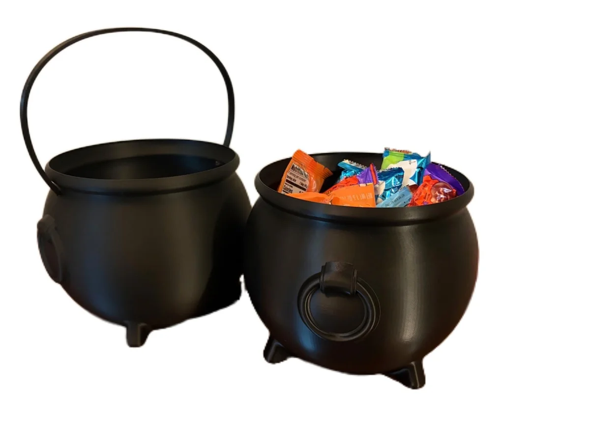Halloween Witch Cauldron Candy Bowl & Treat Bucket for Halloween photo 1