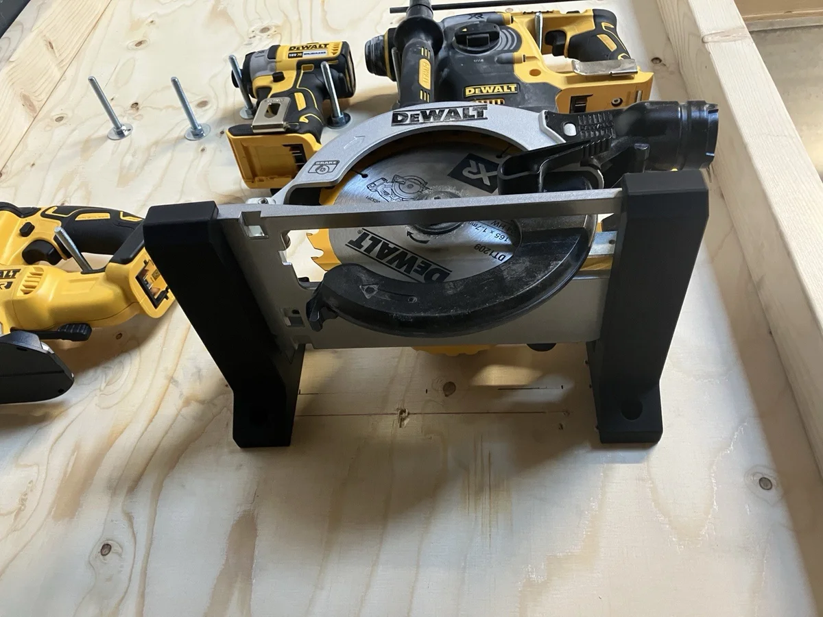 DeWalt DCS391N 18V Circular Saw Wall Mount Holder PLA Black Bracket photo 5