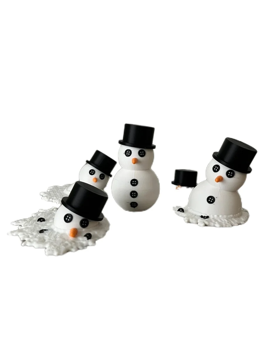 Melting Snowman Decoration for Christmas Table, Winter Display & Funny Gift photo 4