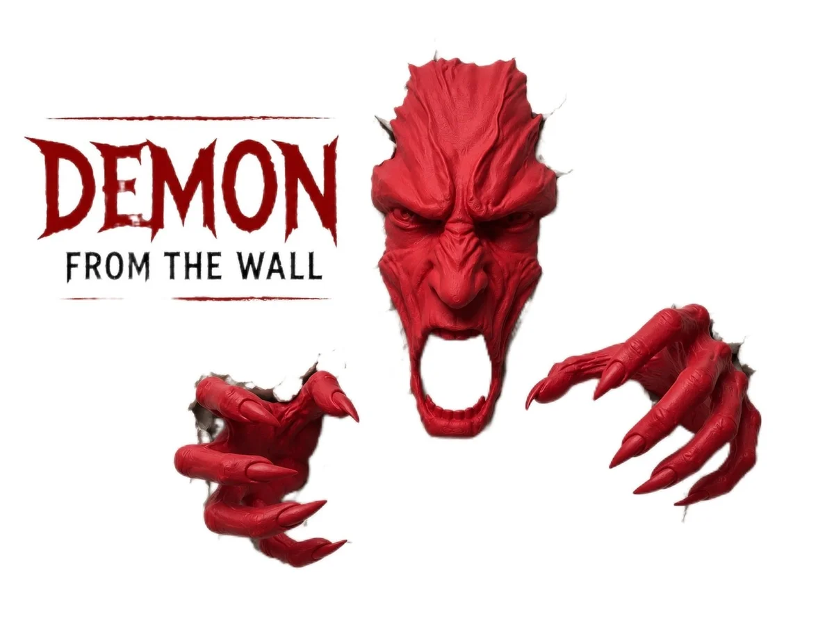 Demon from the Wall Decoration 3 Piece Set for Halloween Haunted House photo 1