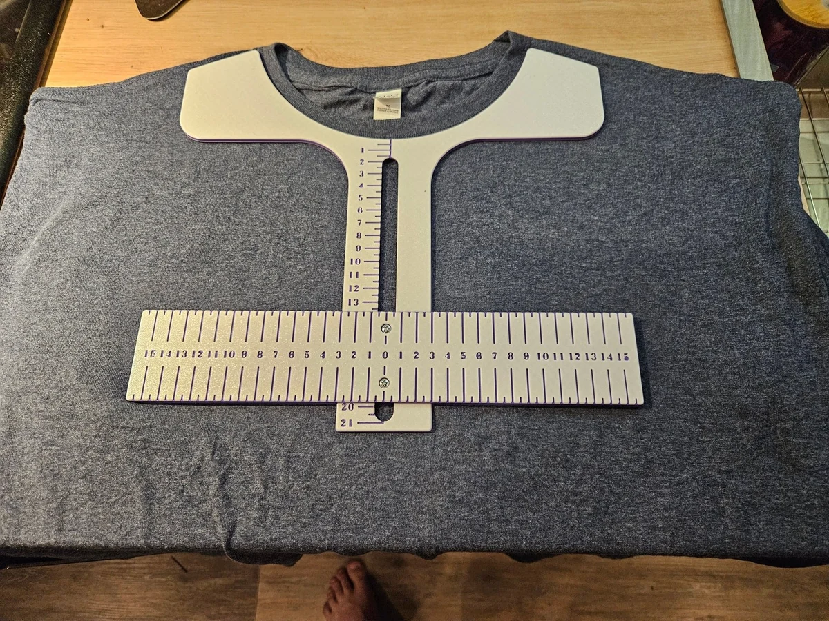 T-Shirt Sliding Ruler Guide for DTF and HTV Alignment photo 2