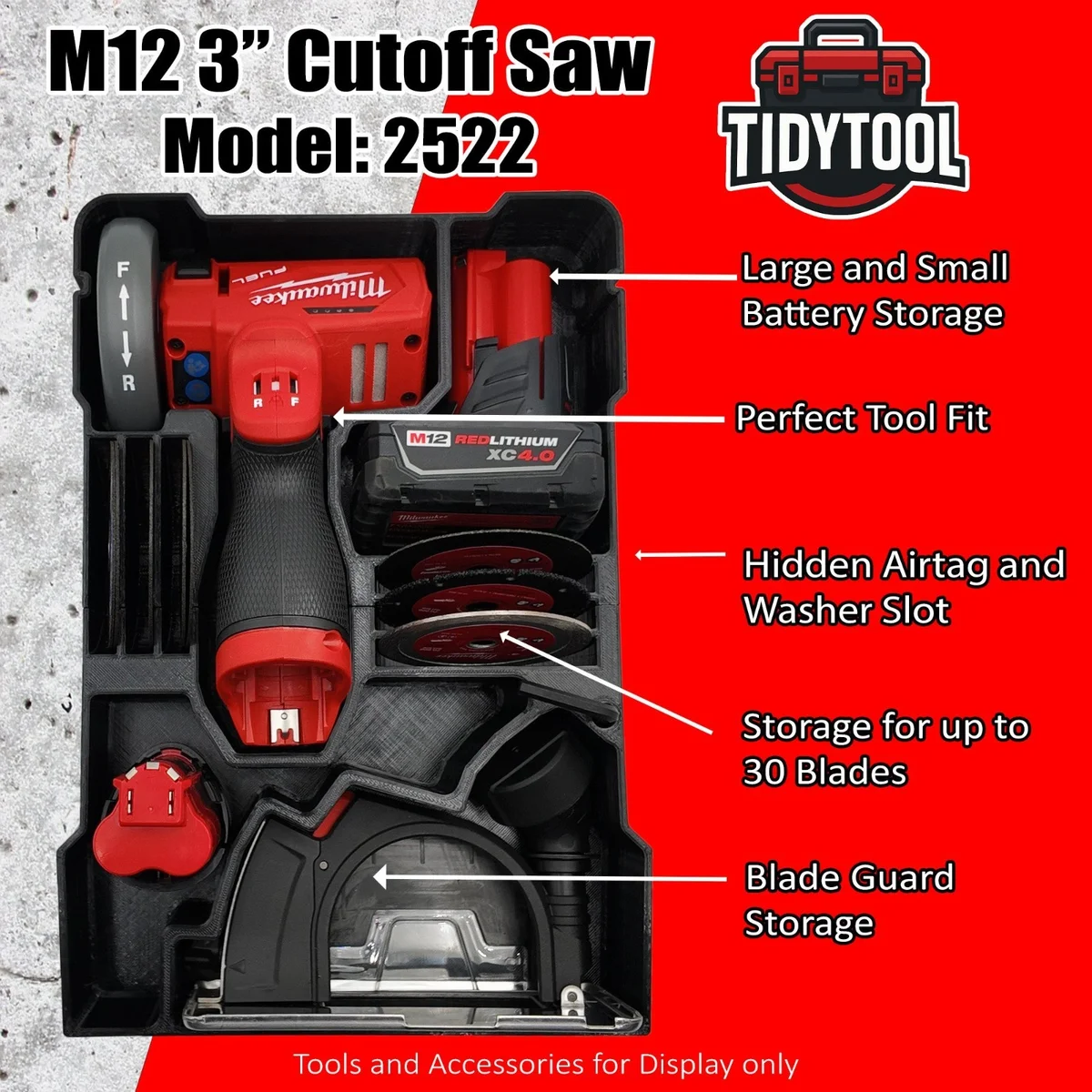 Milwaukee Packout Insert Liner ONLY for M12 FUEL 3" Compact Cut Off Tool 2522-20 photo 4