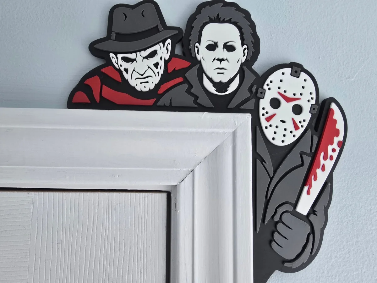 Halloween Horror Slasher Movie Door Frame Corner Decor for Door Window Frames photo 1