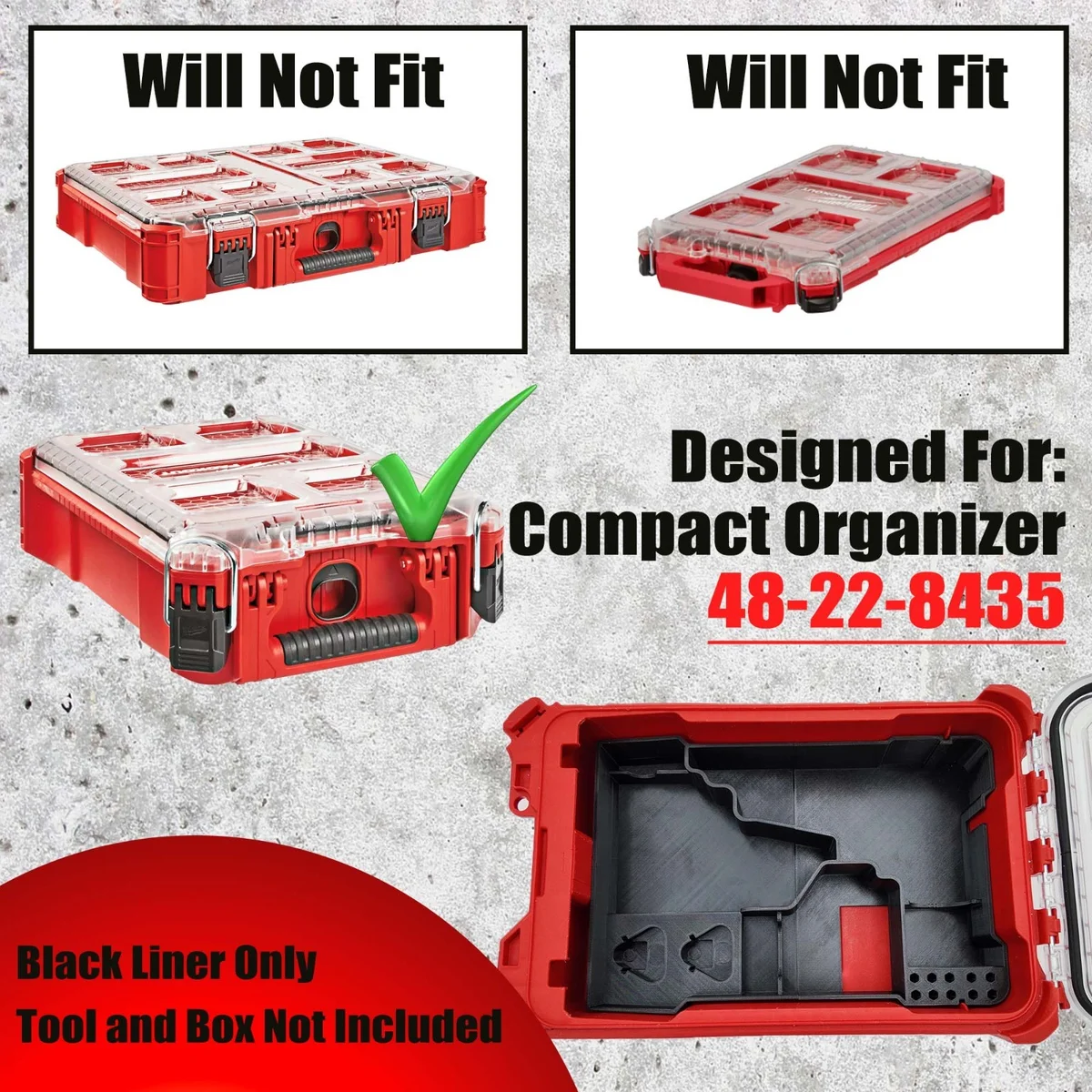 Milwaukee Packout Insert Liner for M12 FUEL Drill Driver &amp; Impact Driver Combo photo 5