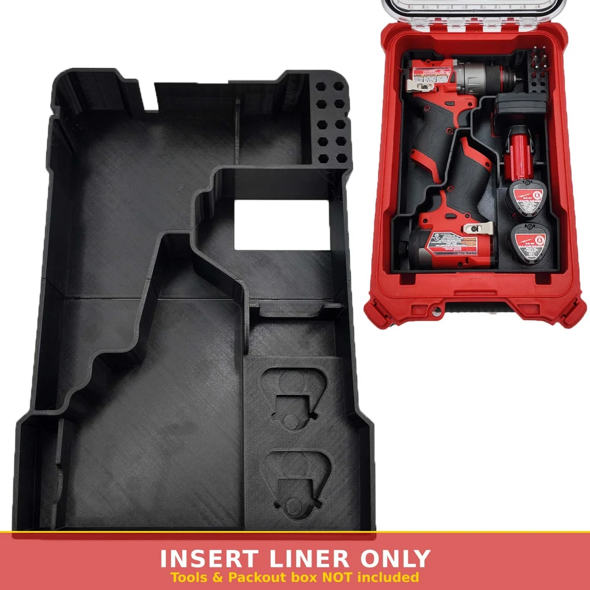 Milwaukee Packout Insert Liner for M12 FUEL Drill Driver &amp; Impact Driver Combo photo 1