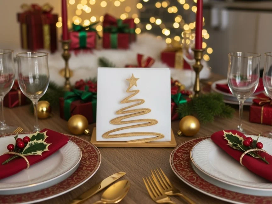 Christmas Tree Napkin Holder for Festive Table Decor photo 1