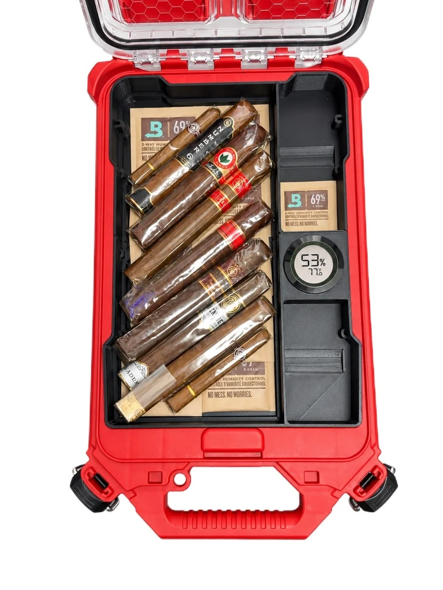 Milwaukee Packout Insert Liner for 10 Cigars Travel Humidor Hygrometer Boveda photo 3