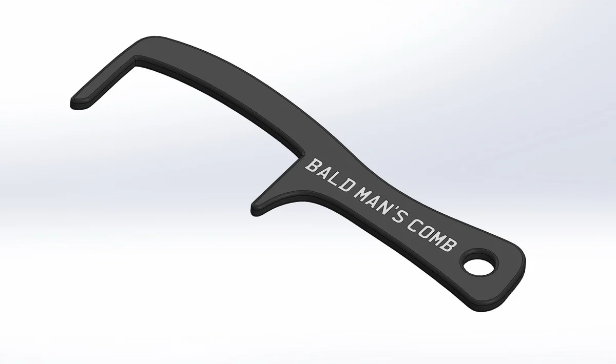 Bald Man's Comb - Funny Novelty Gag Gift for Bald Men - Secret Santa photo 2