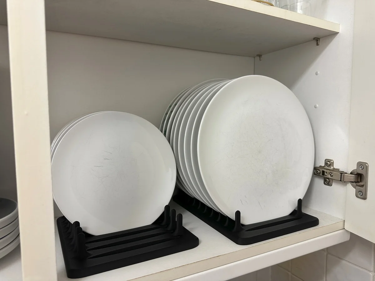 Vertical Dinner Plate Storage Stand for Kitchen Cupboard Organiser photo 1