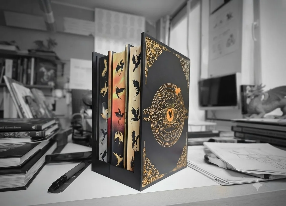 Book Display Case for Empyrean Series Fourth Wing and Iron Flame Set photo 4