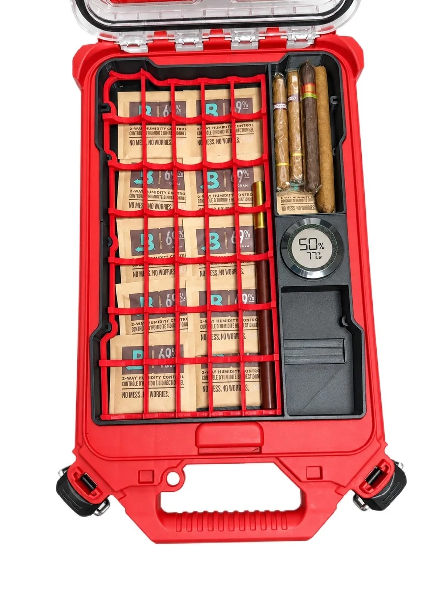 Milwaukee Packout Insert Liner for 10 Cigars Travel Humidor Hygrometer Boveda photo 4