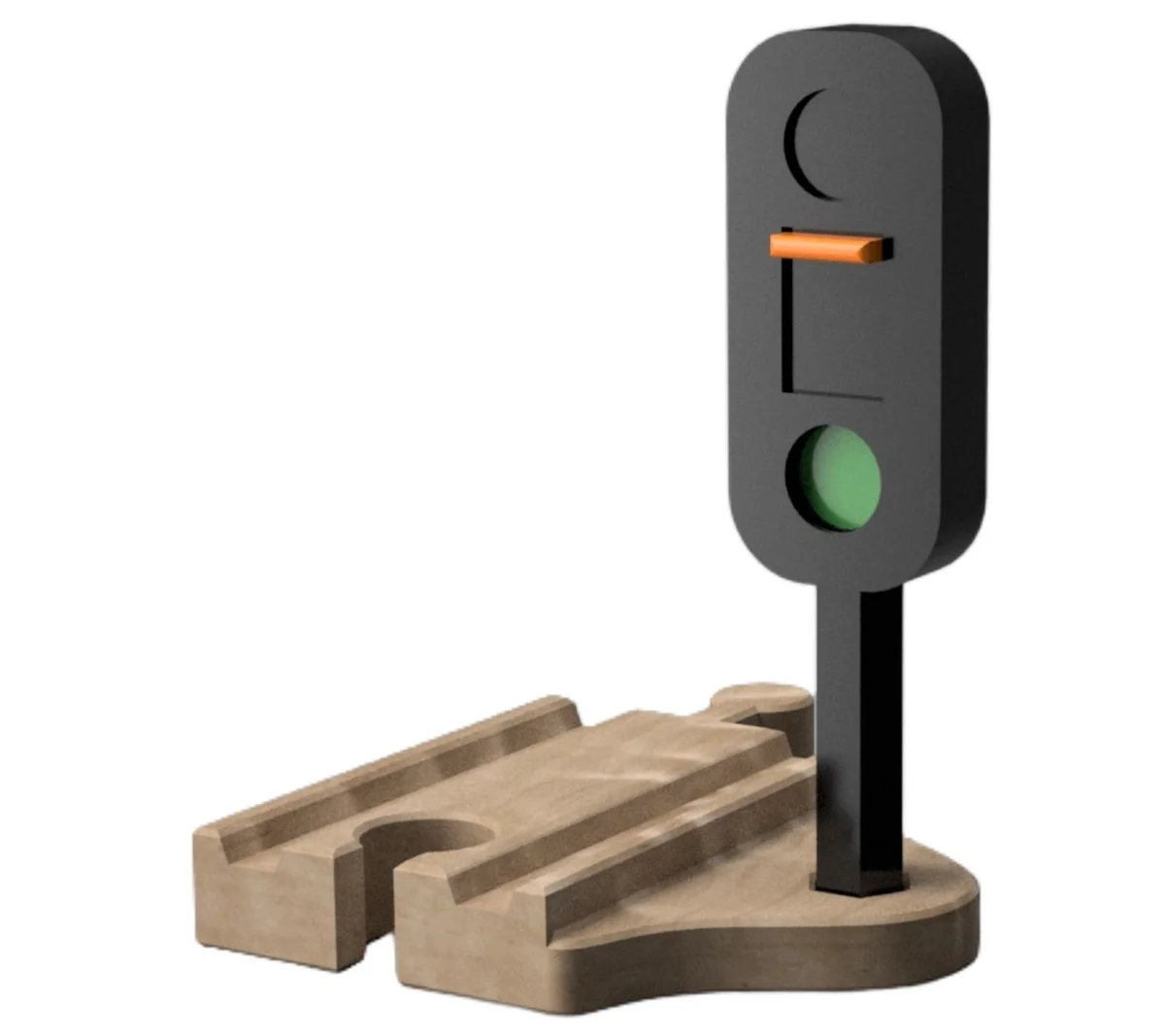 Wooden Train Traffic Light for IKEA LILLABO and Brio Toy Tracks photo 1