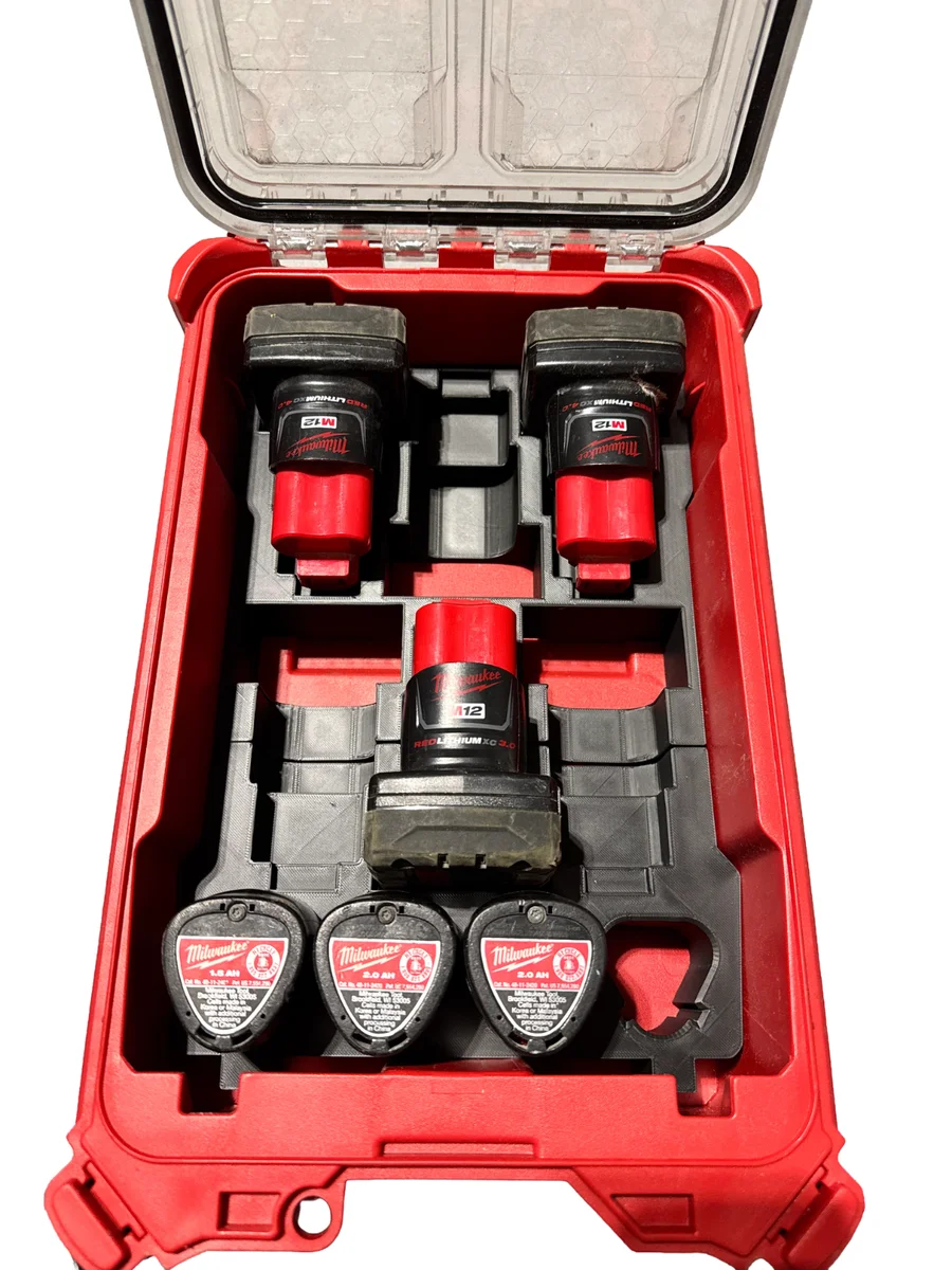 Milwaukee Packout Insert Liner for M12 Battery Storage CP XC Organiser Tray photo 1