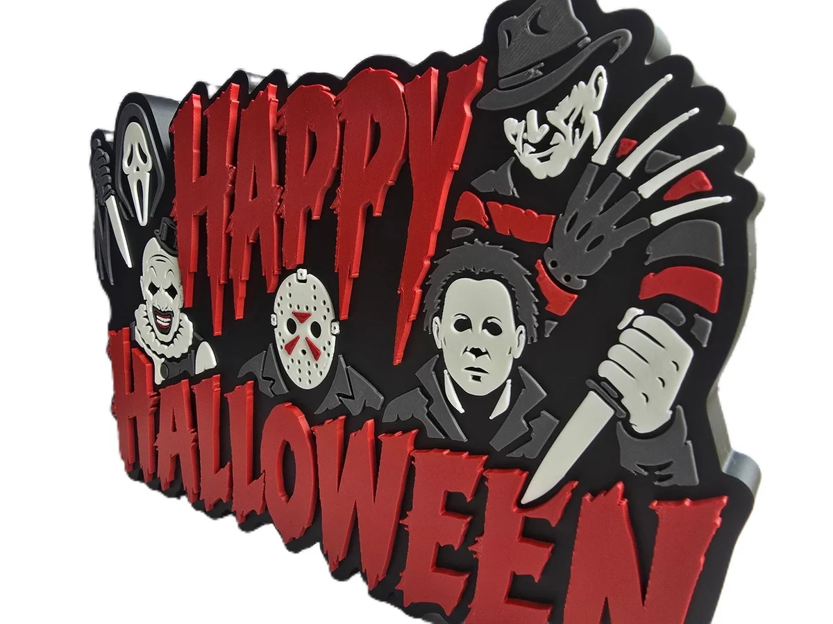 Horror Movie Halloween Decorative Sign for Home Decor photo 3