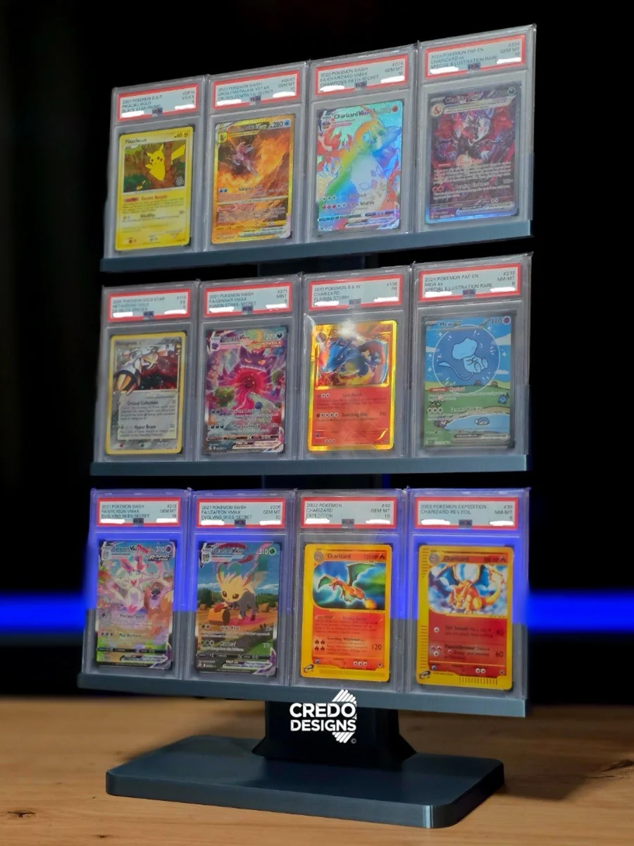 PSA Graded Card Slab Display Stand 4x4 4x3 4x2 Pokemon TCG Sports Cards photo 2