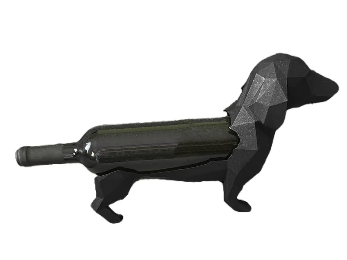 Wine Bottle Holder for Standard Wine Bottles Dog Shaped Bar Kitchen Decor Gift photo 2