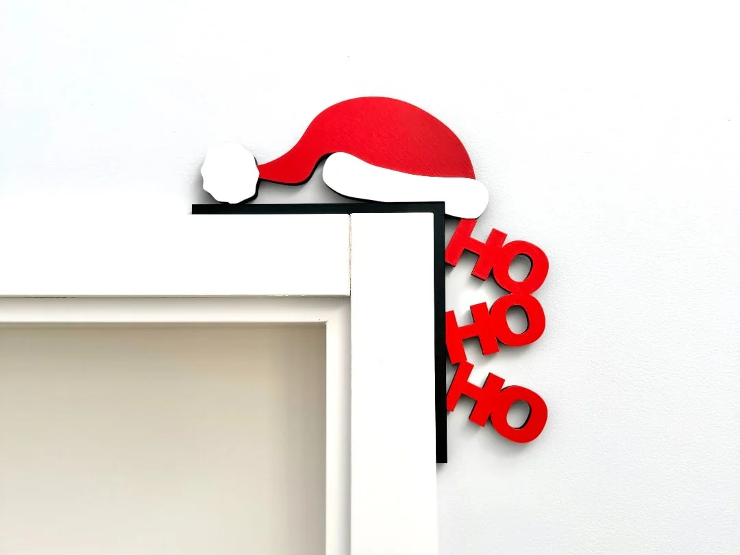 Christmas Ho Ho Ho Door Corner Decoration Festive Holiday Sign for Door Frames photo 3