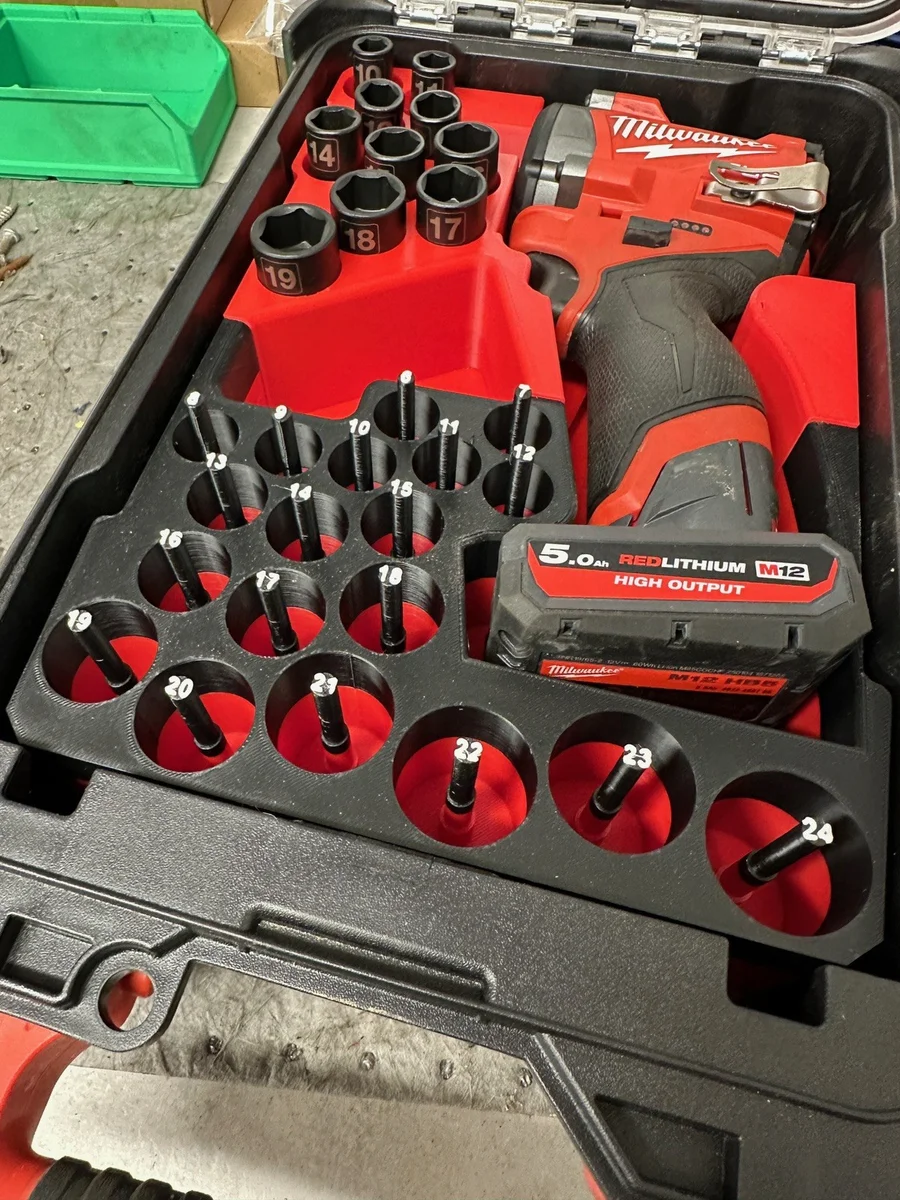Milwaukee Packout Insert Liner for M12 FUEL FCIWF38G3 3/8" Impact Wrench Sockets photo 3