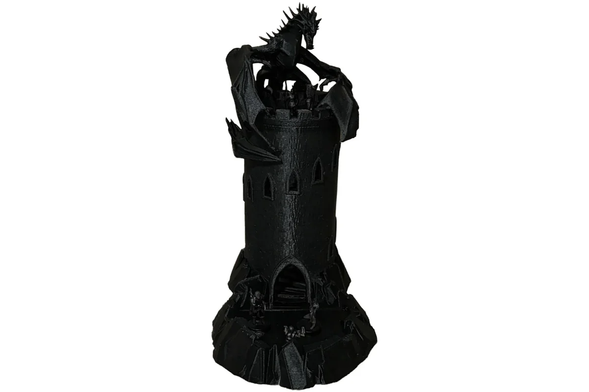DND Dragon Dice Tower Tabletop RPG Dice Roller 3D Printed Removable Dragon