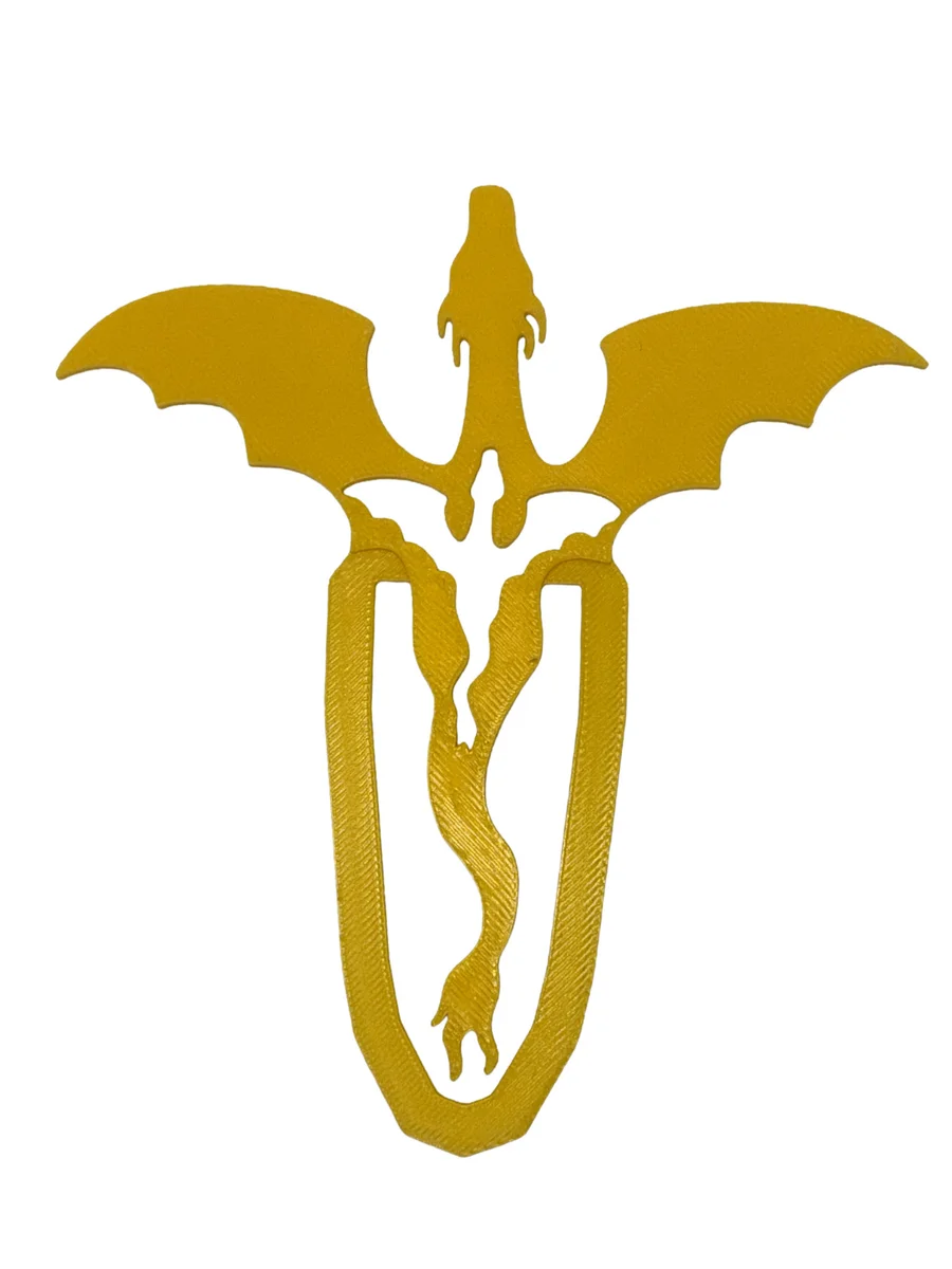 Dragon Bookmark 3D Printed Fourth Wing Inspired Fantasy Book Lover Gift Coloured