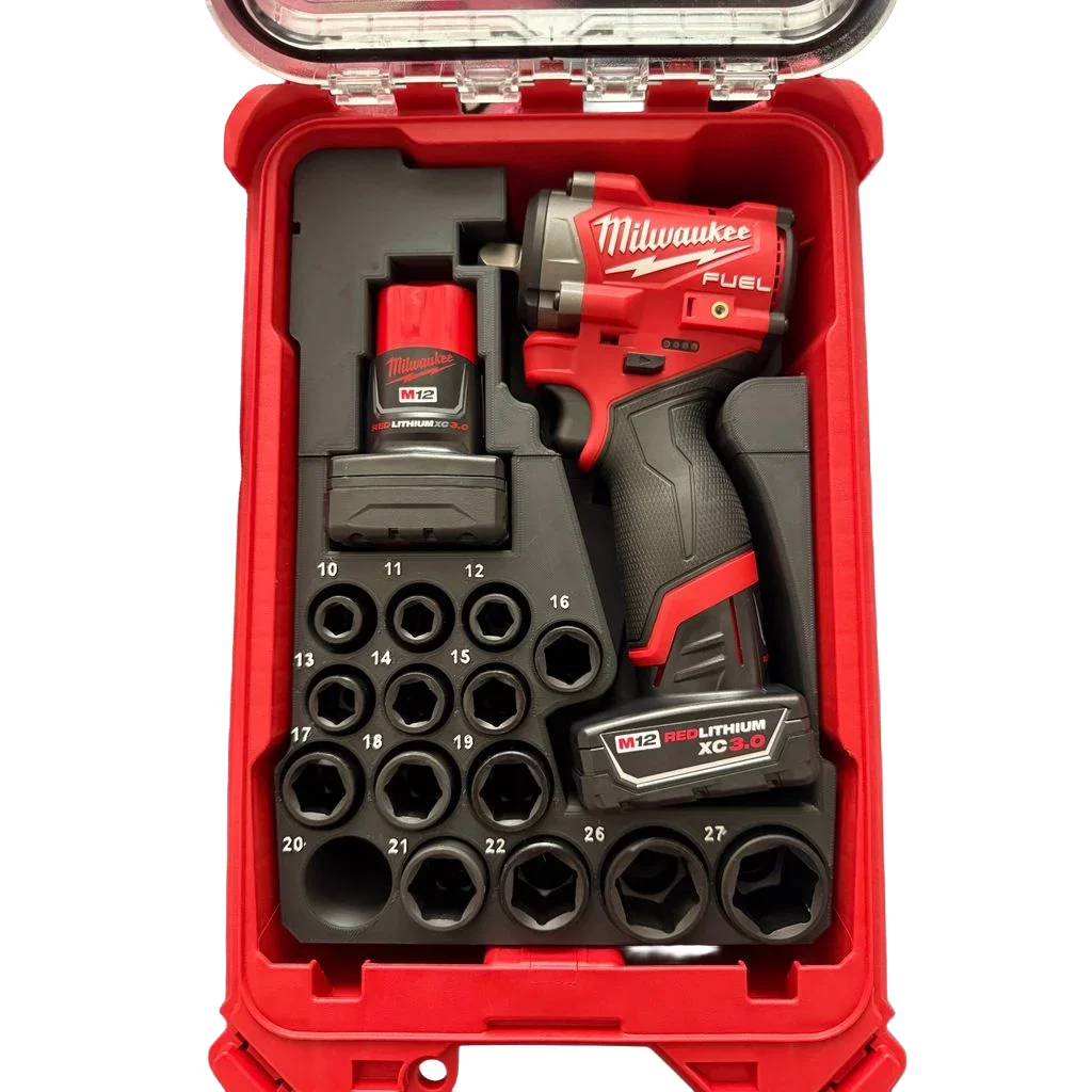 Milwaukee Packout Insert Liner for M12 1/2" Stubby Impact Wrench &amp; Socket Set photo 1