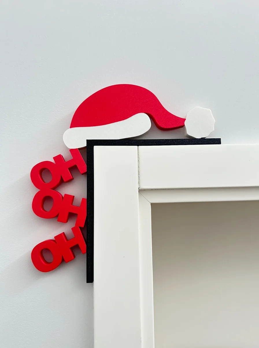 Christmas Ho Ho Ho Door Corner Decoration Festive Holiday Sign for Door Frames photo 1