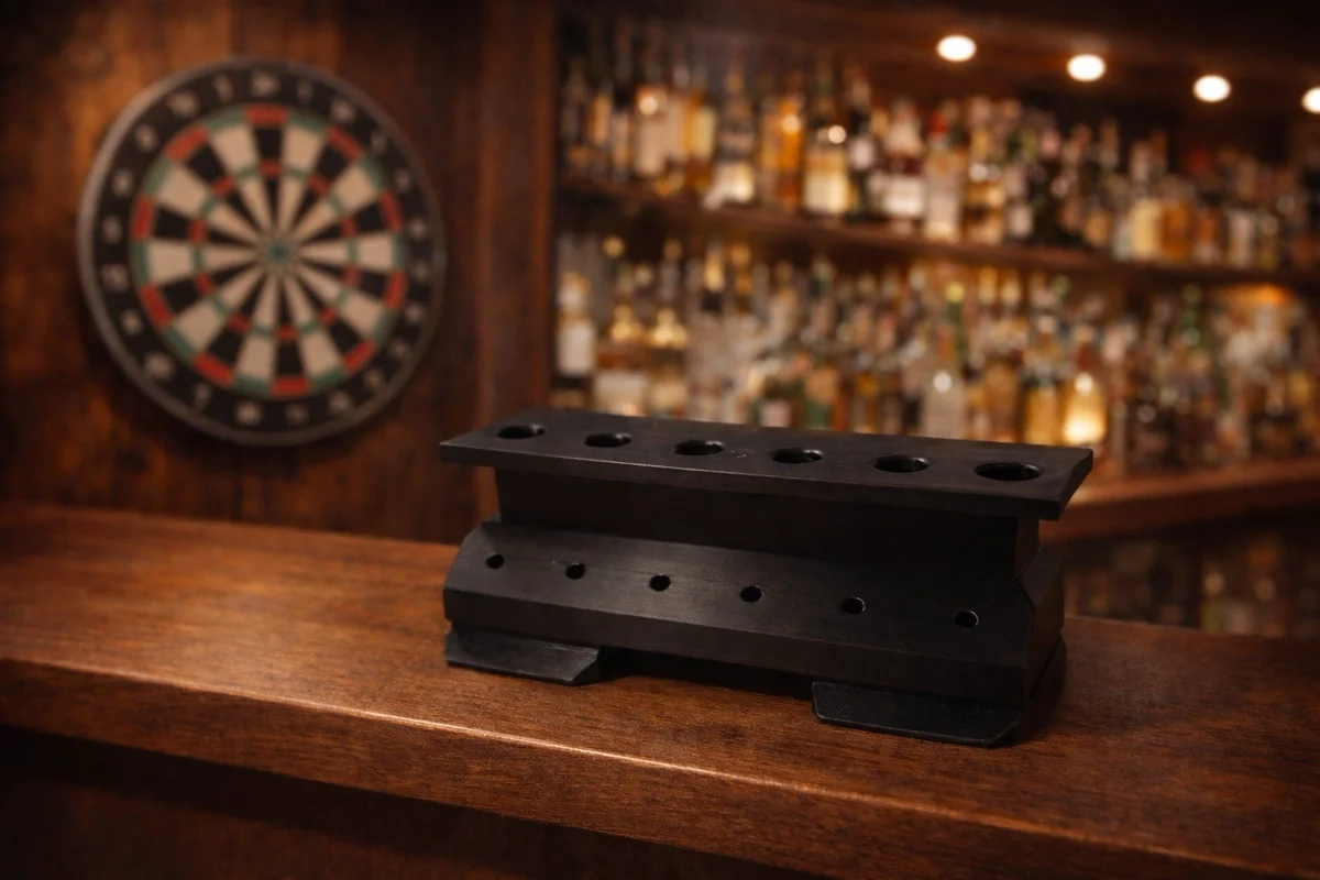 Self-Standing Darts Holder Stand – Holds 6 Darts / 2 Sets – Desk, Bar Home Setup photo 1