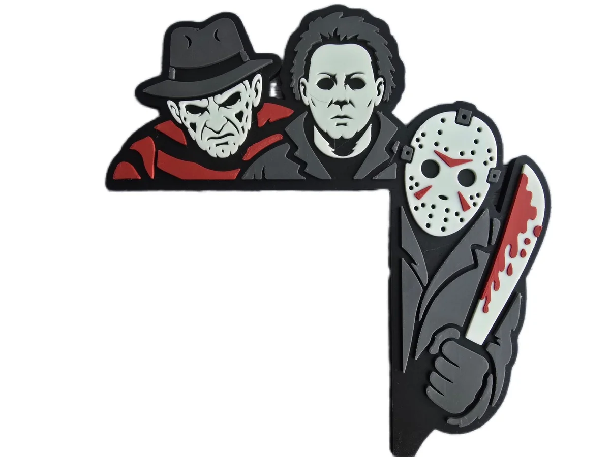 Halloween Horror Slasher Movie Door Frame Corner Decor for Door Window Frames photo 2