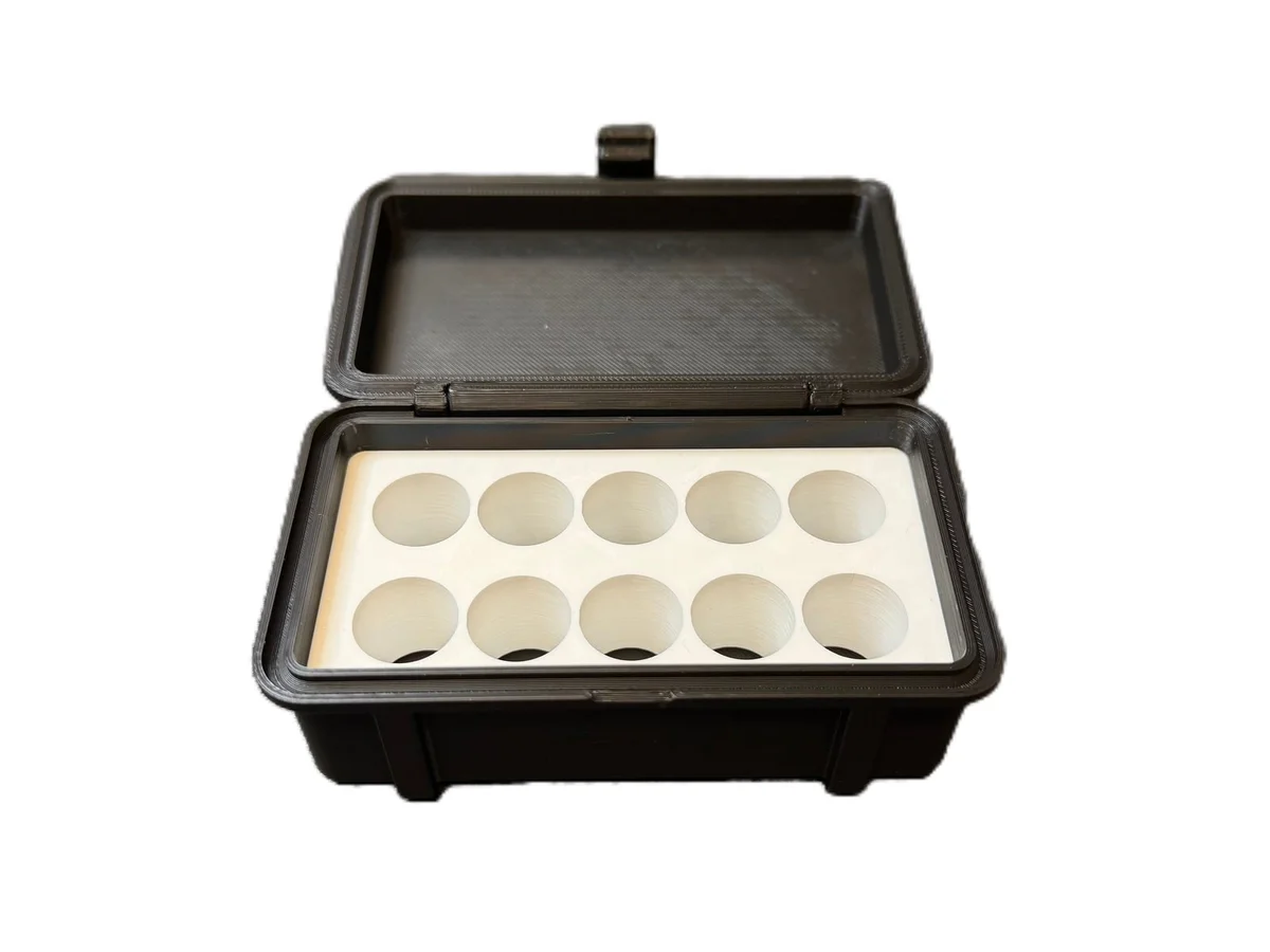 10-Slot Protective Case for 3ml Vials - Compact Storage photo 2