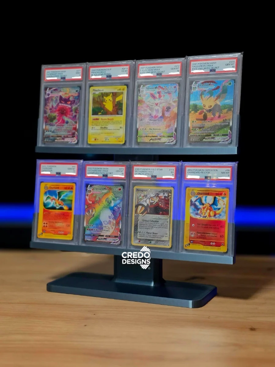 PSA Graded Card Slab Display Stand 4x4 4x3 4x2 Pokemon TCG Sports Cards photo 3